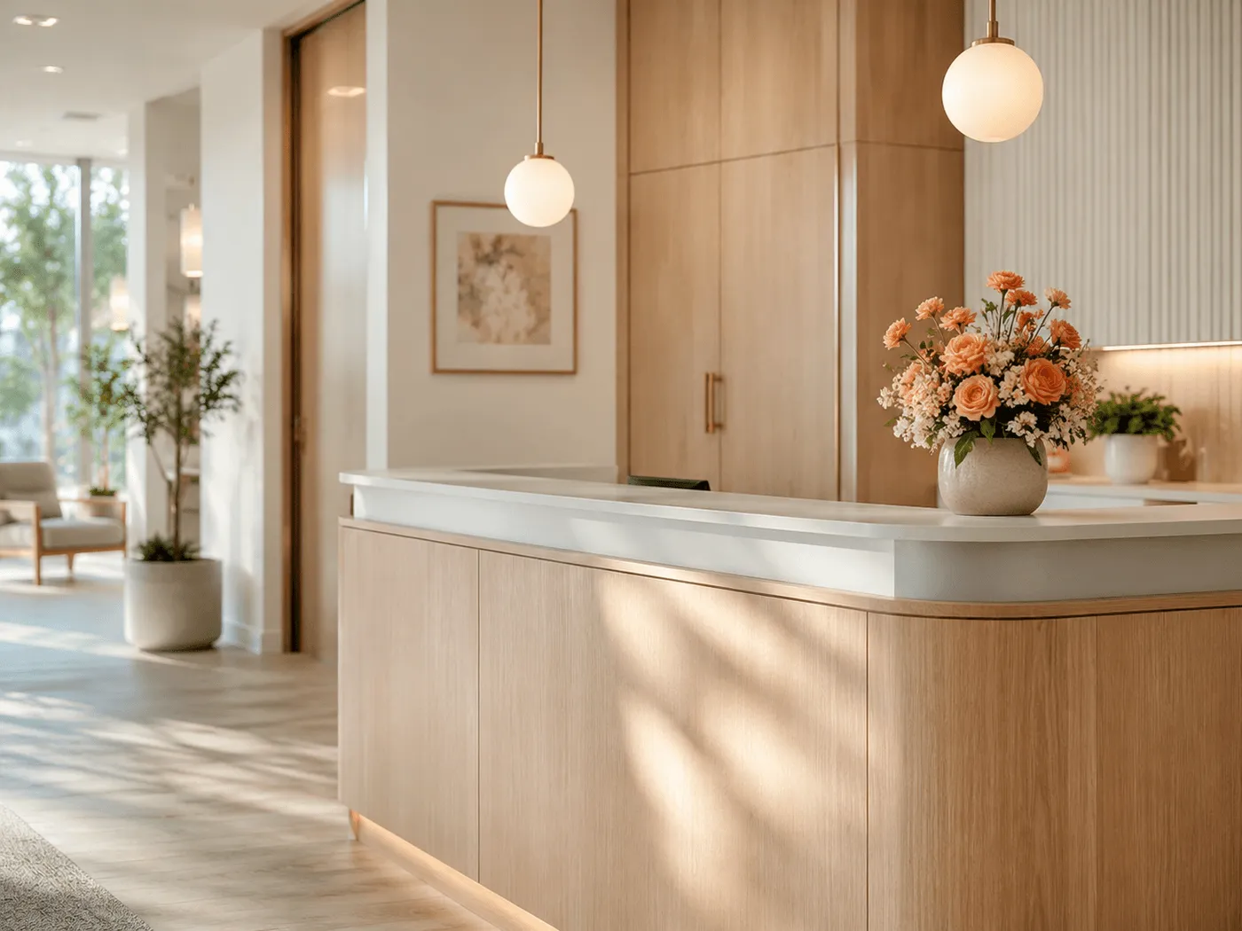 Reception desk at Bright Hill Dental
